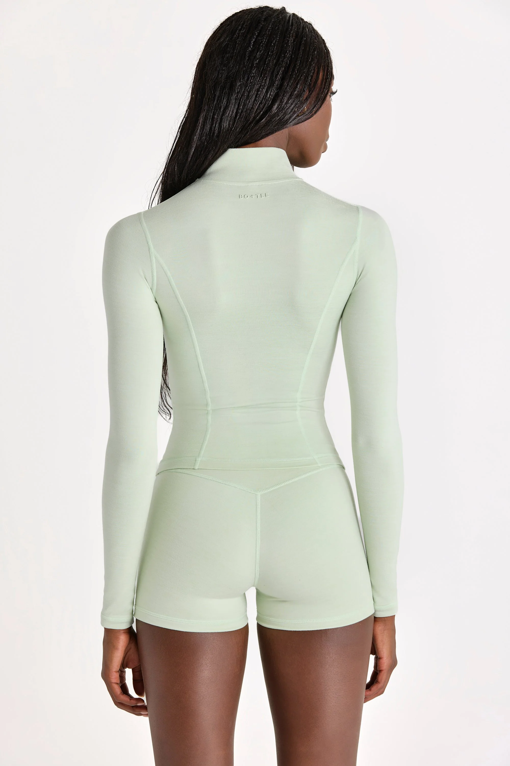 Soft Active Zip-Up Jacket in Pistachio - Image 2