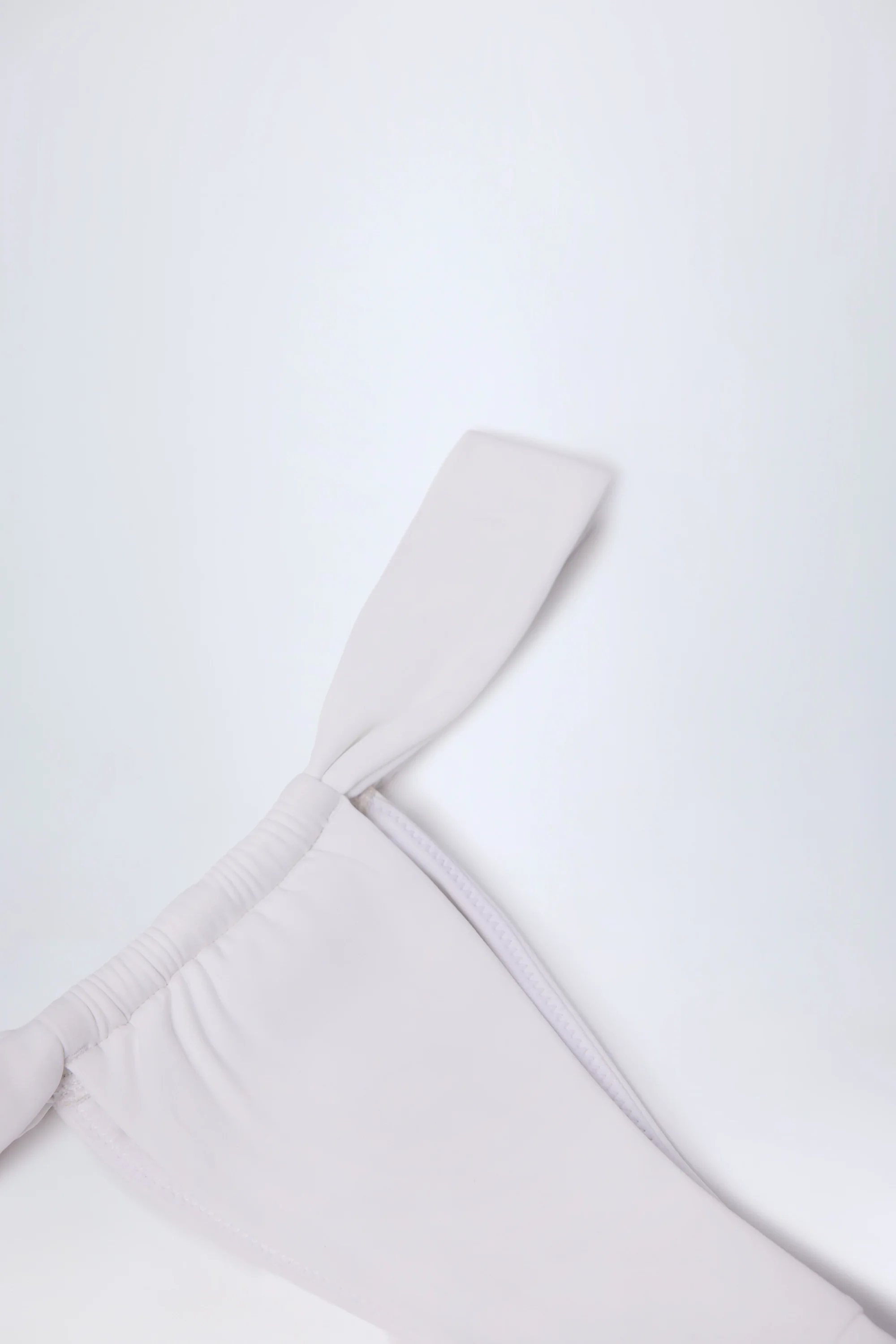 Ruched Thong Bikini Bottoms in White - Image 6