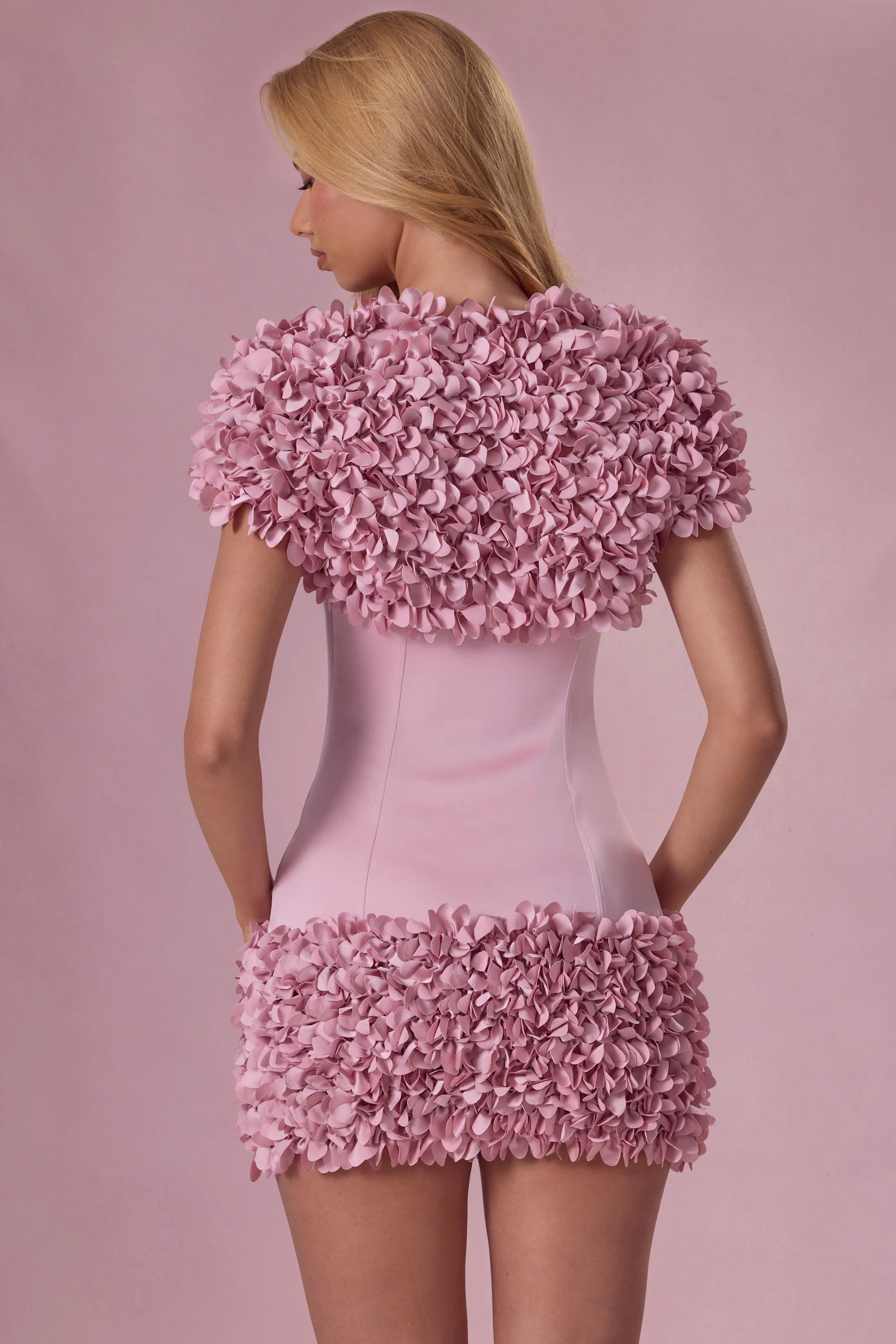 Cropped Bolero  in Blush Pink - Image 2