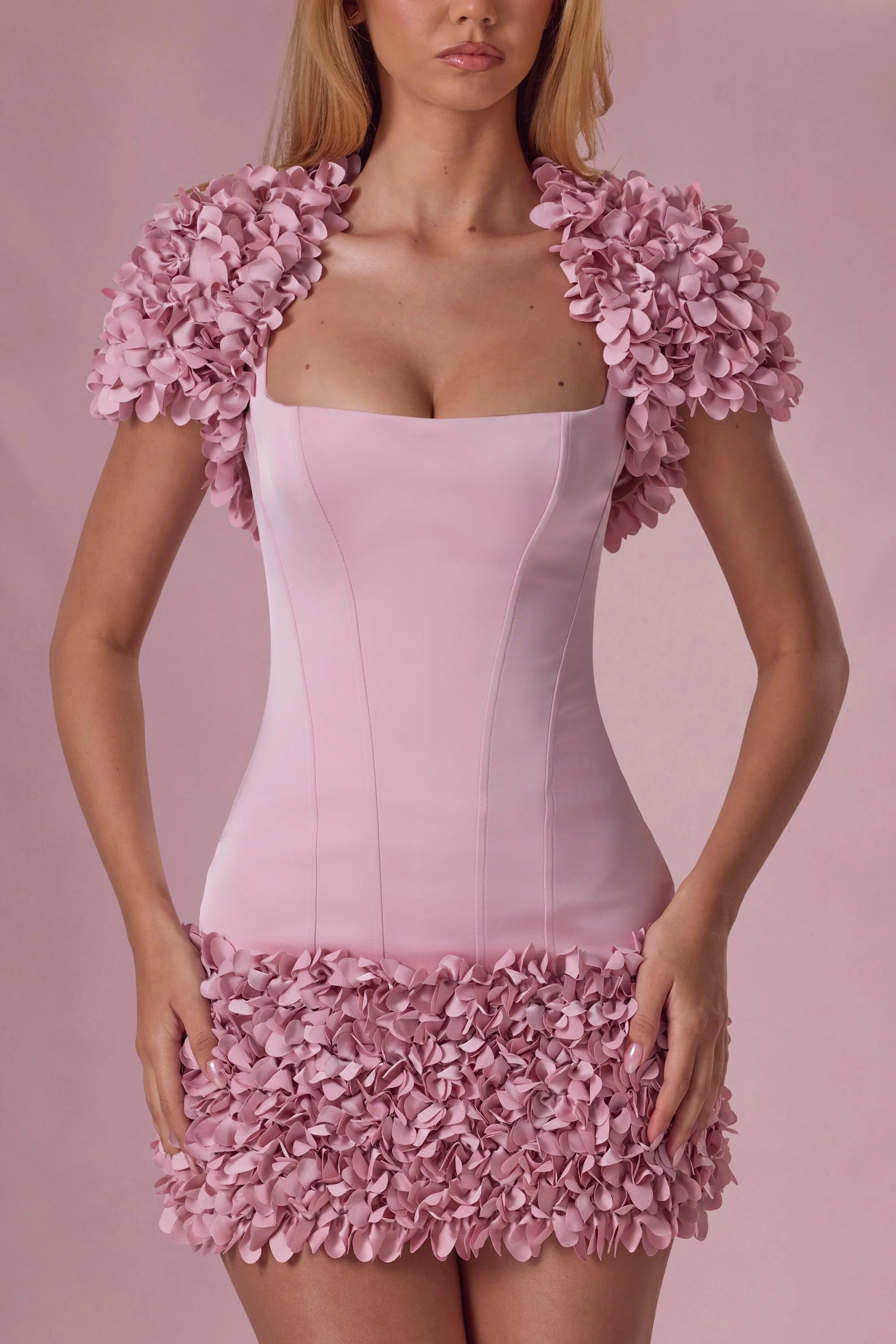 Cropped Bolero  in Blush Pink - Image 4