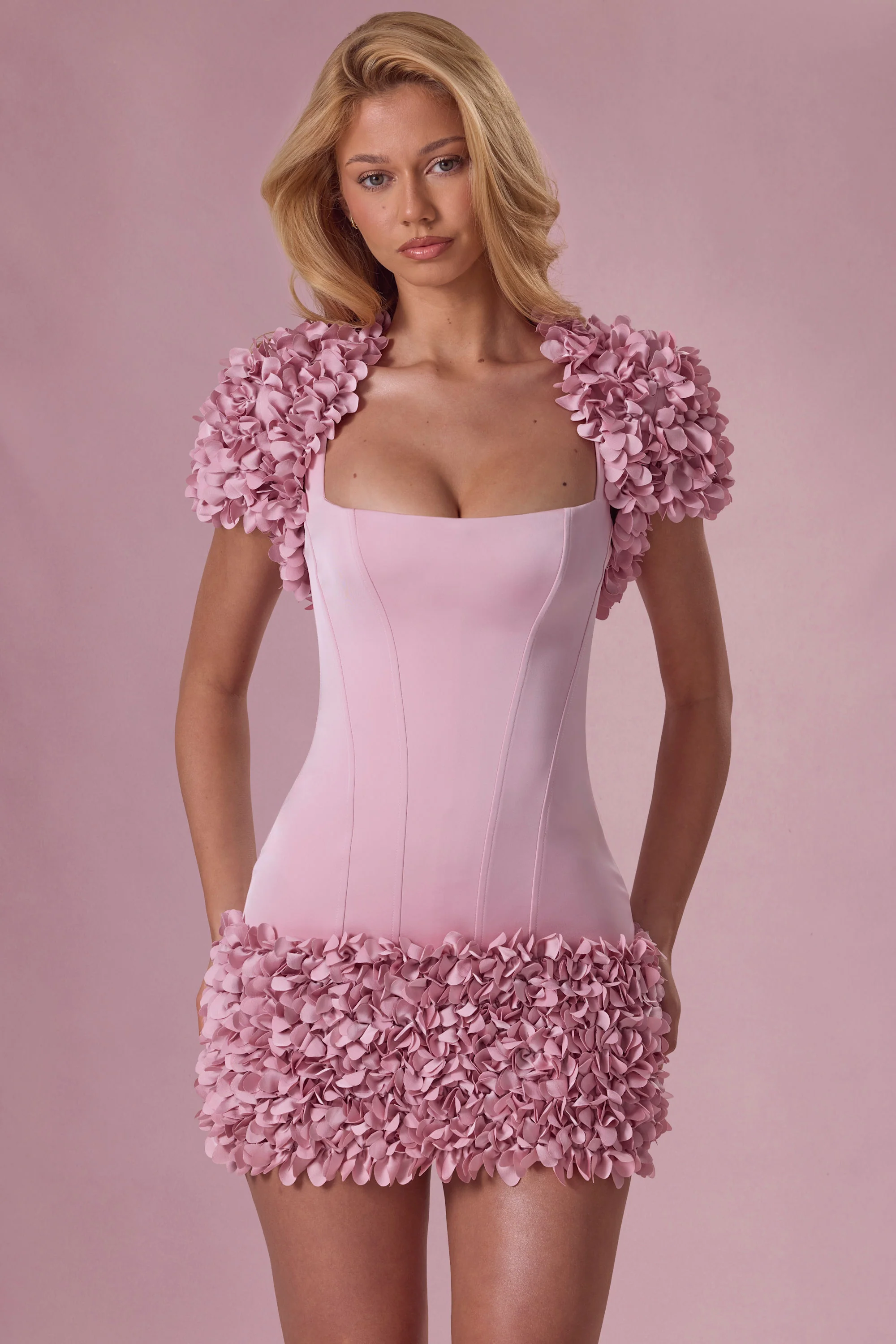 Cropped Bolero  in Blush Pink - Image 6