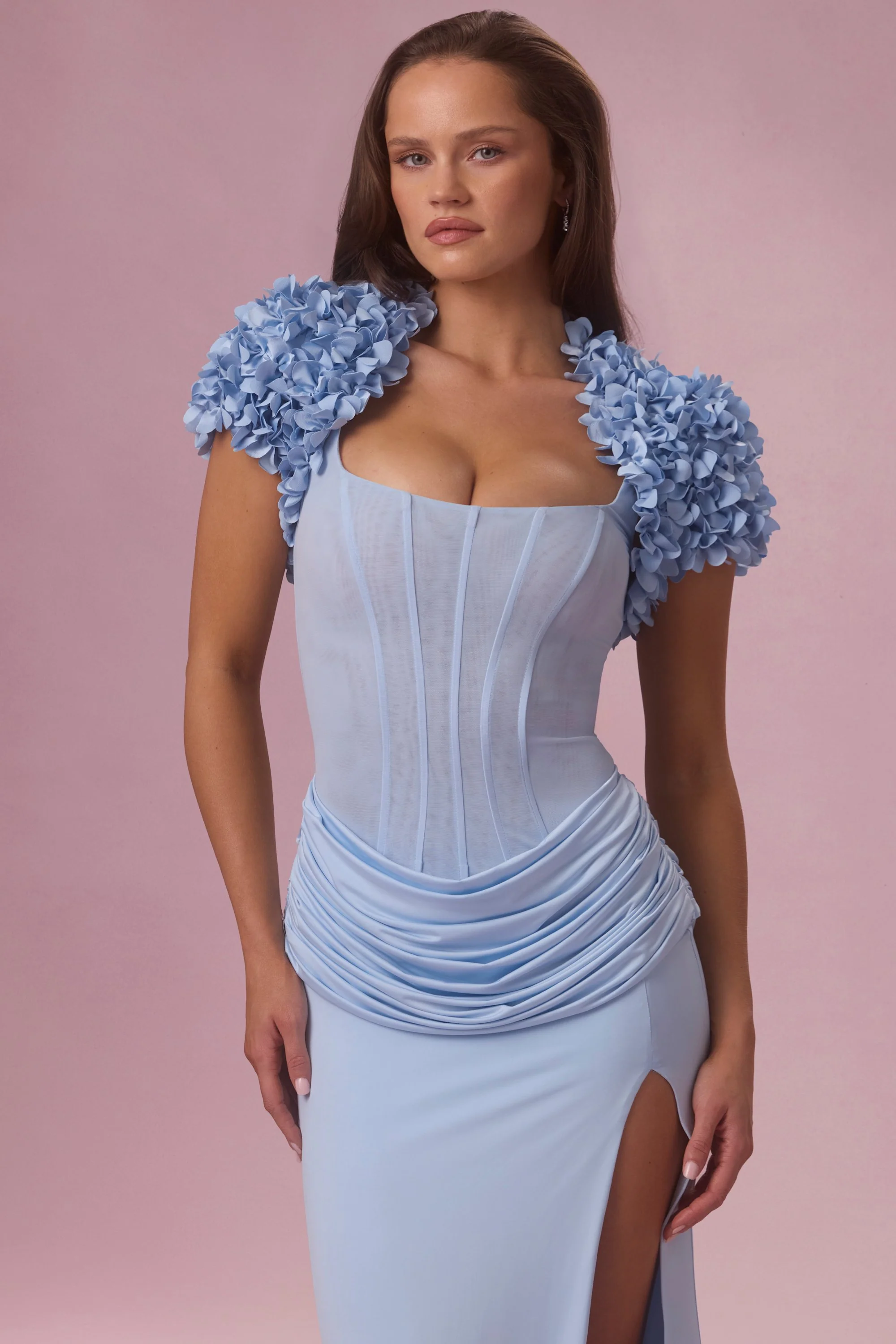 Cropped Bolero  in Powder Blue - Image 4