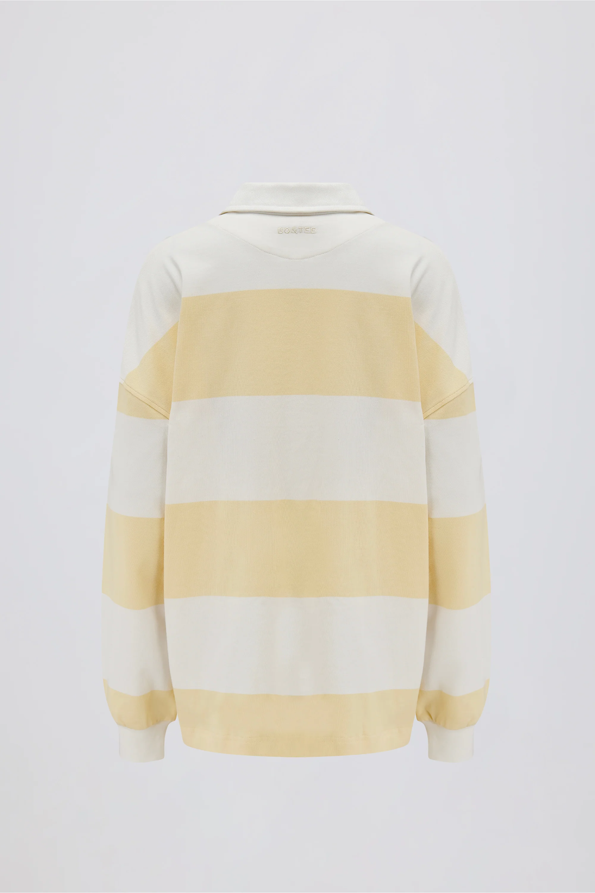 Striped Oversized Long-Sleeve T-Shirt in Lemon - Image 3