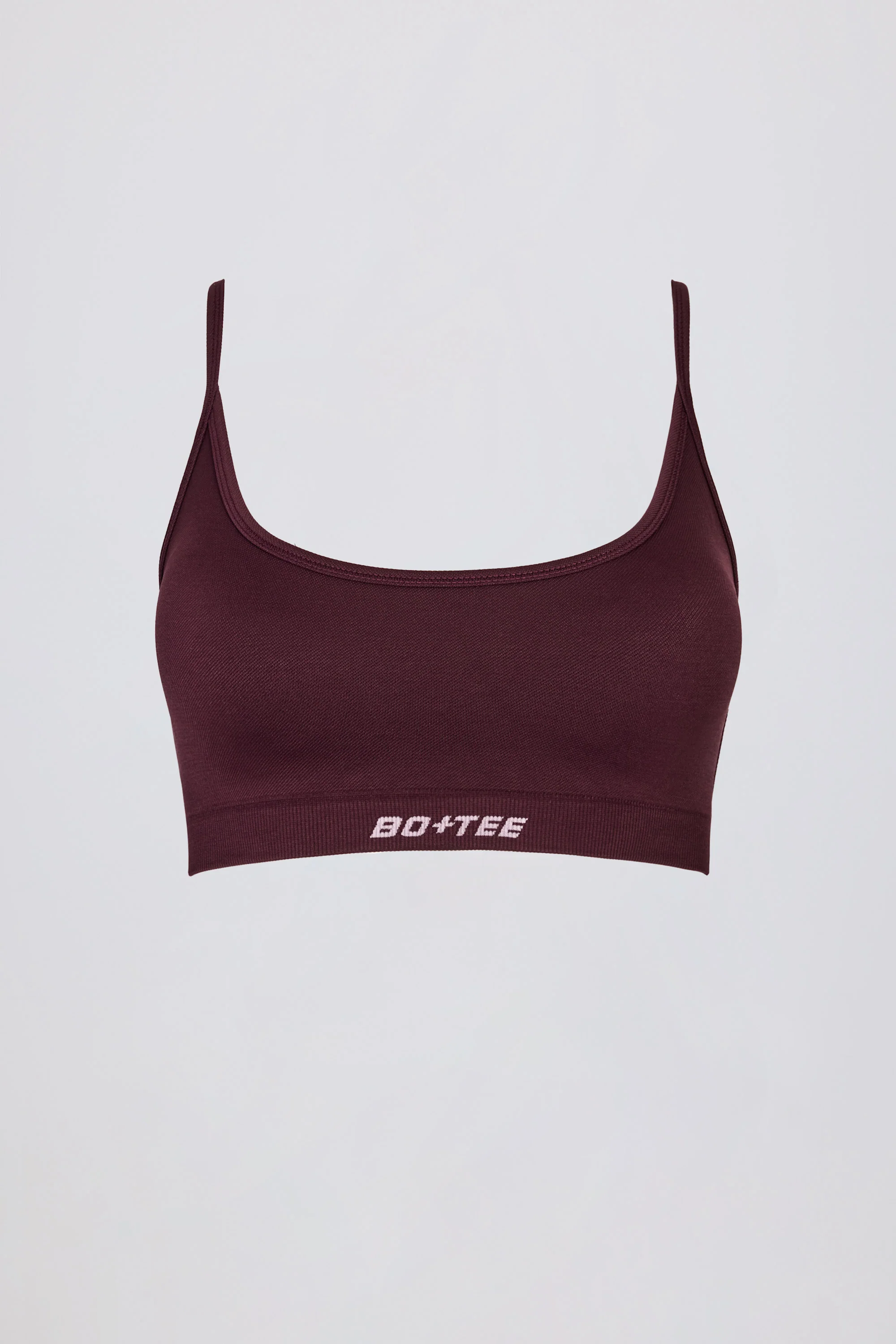 Super Sculpt Seamless Backless Sports Bra in Burgundy - Image 3