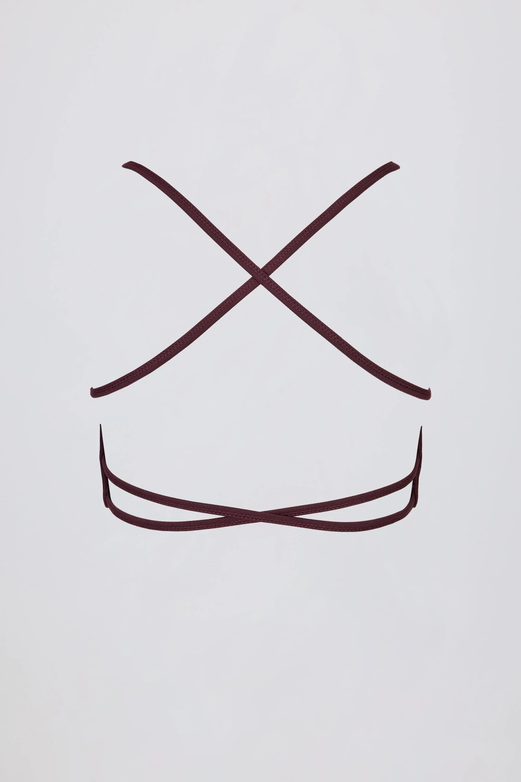 Super Sculpt Seamless Backless Sports Bra in Burgundy - Image 5