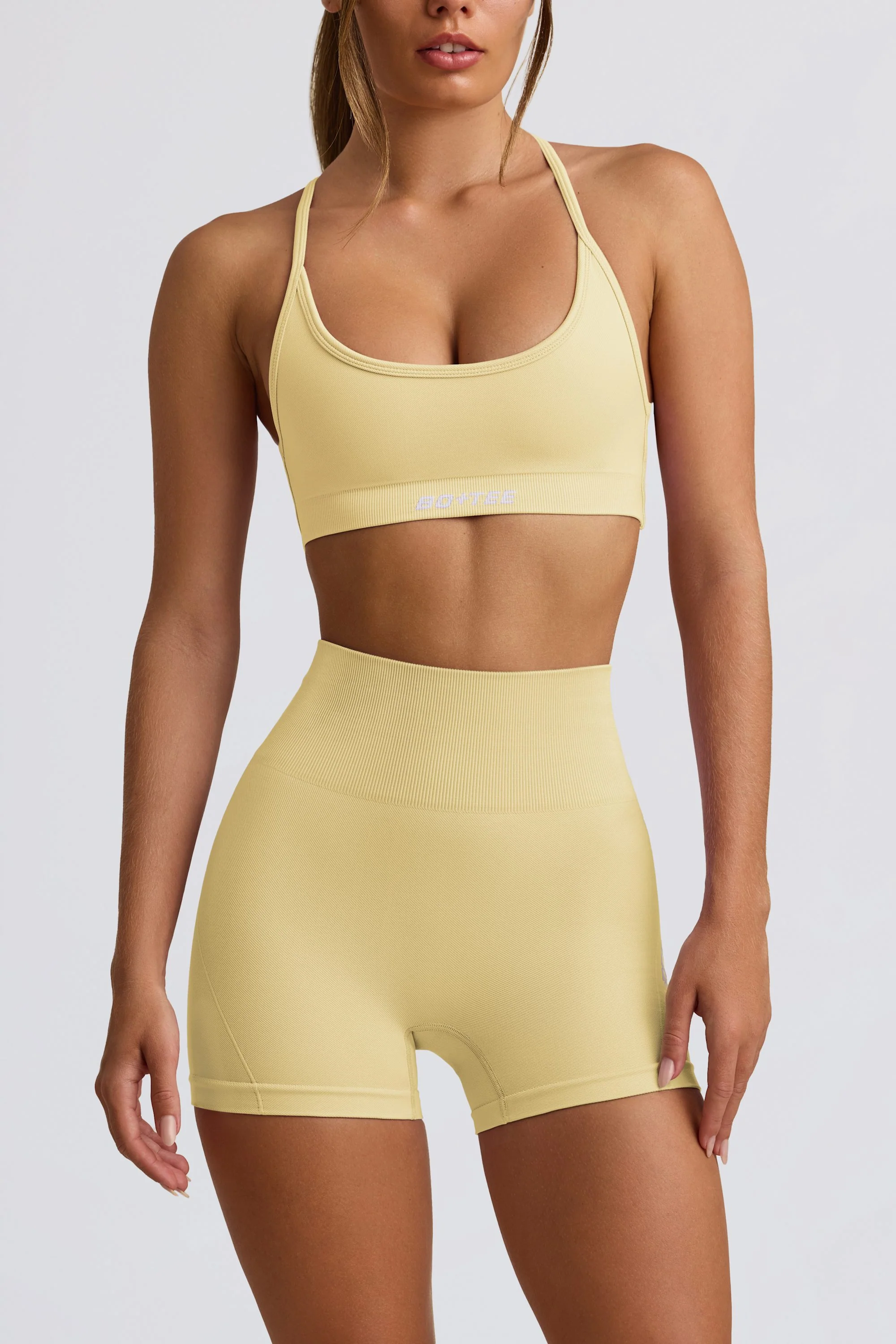 Super Sculpt Seamless Backless Sports Bra in Butter - Image 5