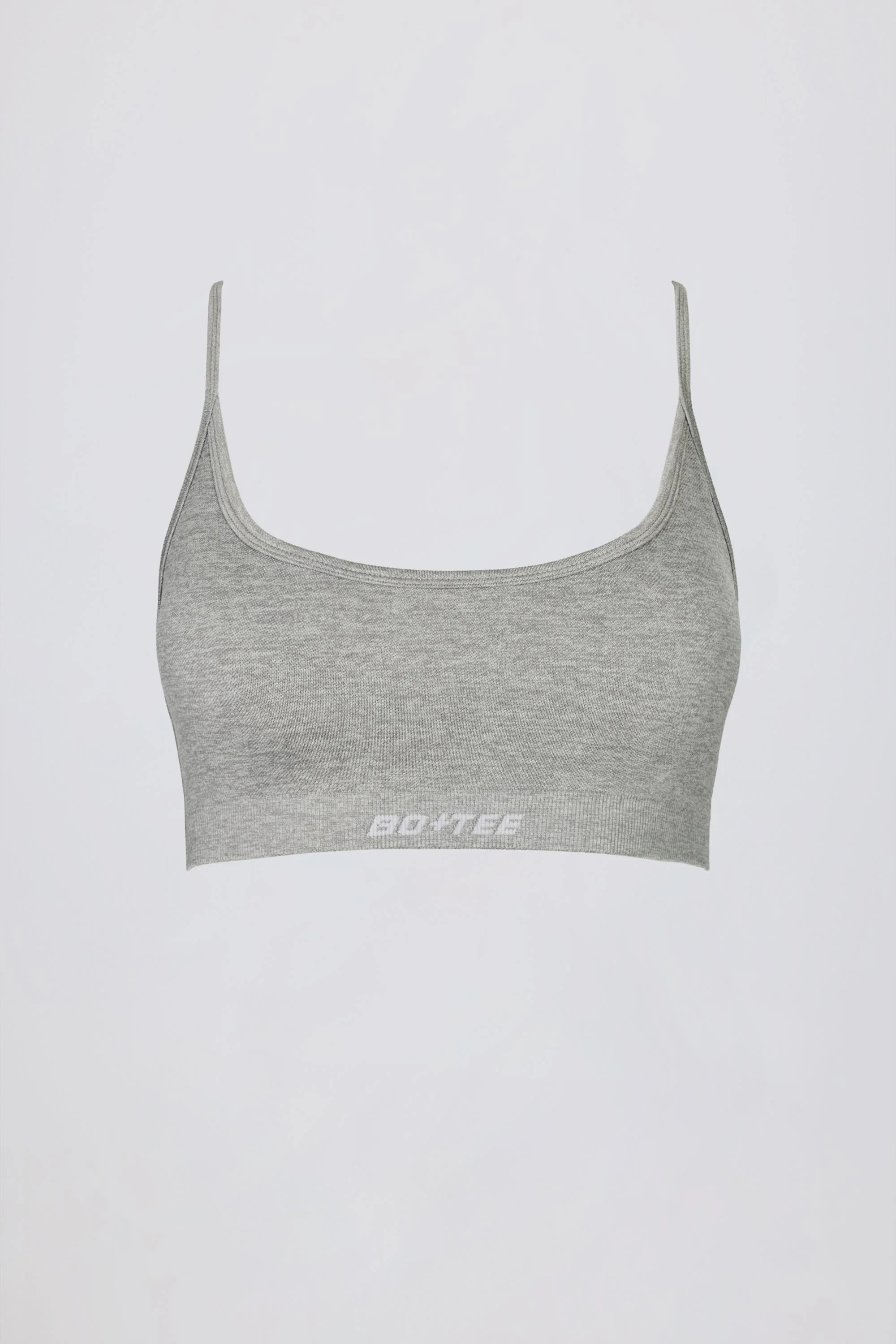 Super Sculpt Seamless Backless Sports Bra in Grey Marl - Image 3