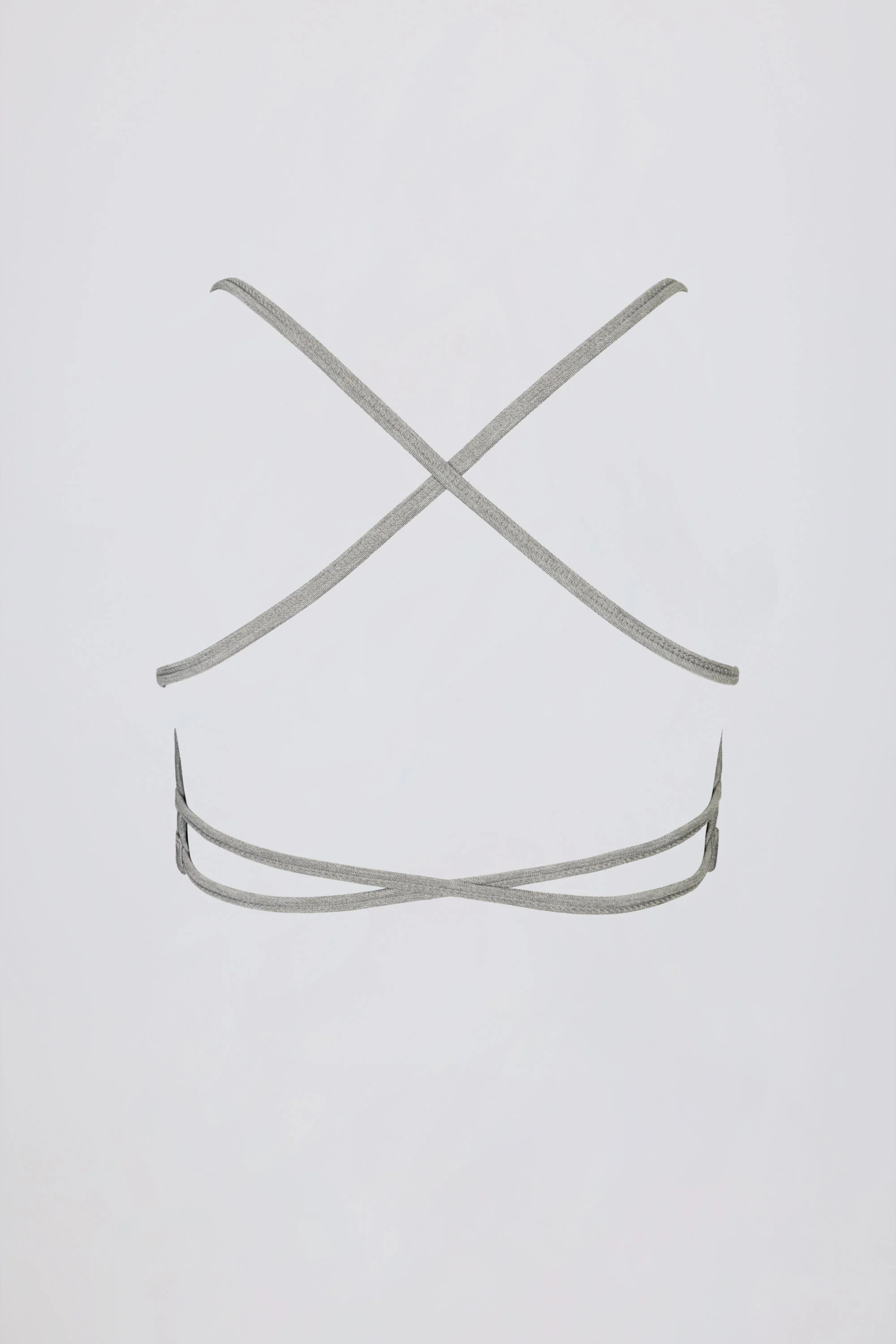 Super Sculpt Seamless Backless Sports Bra in Grey Marl - Image 4