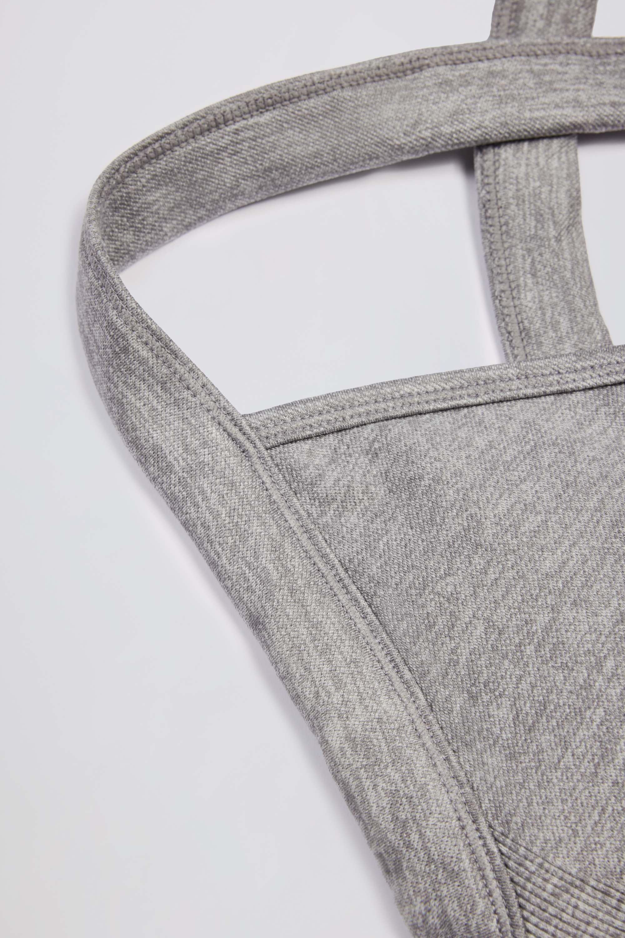 Super Sculpt Seamless Crossback Sports Bra in Grey Marl - Image 6
