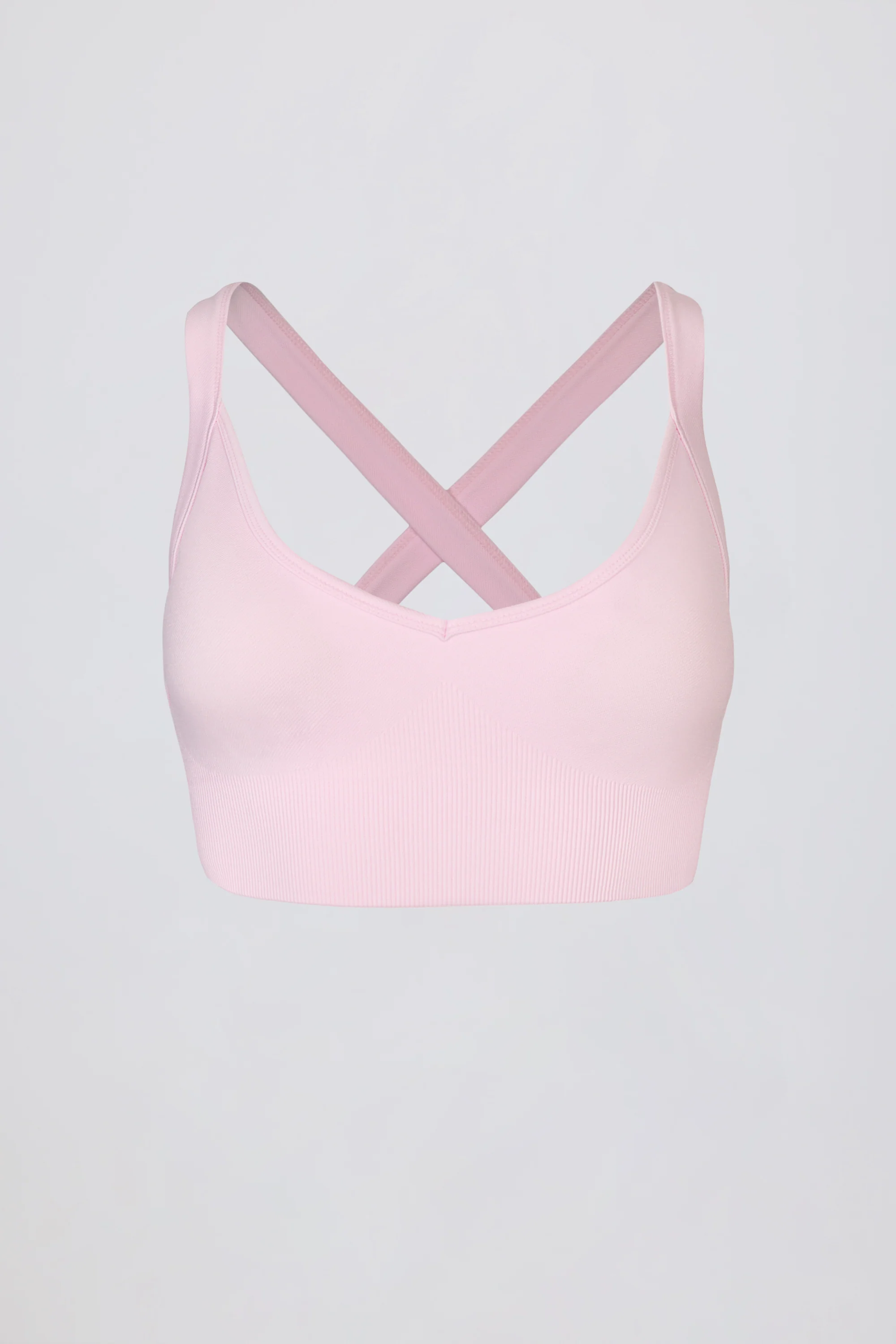 Super Sculpt Seamless Crossback Sports Bra in Soft Pink - Image 3