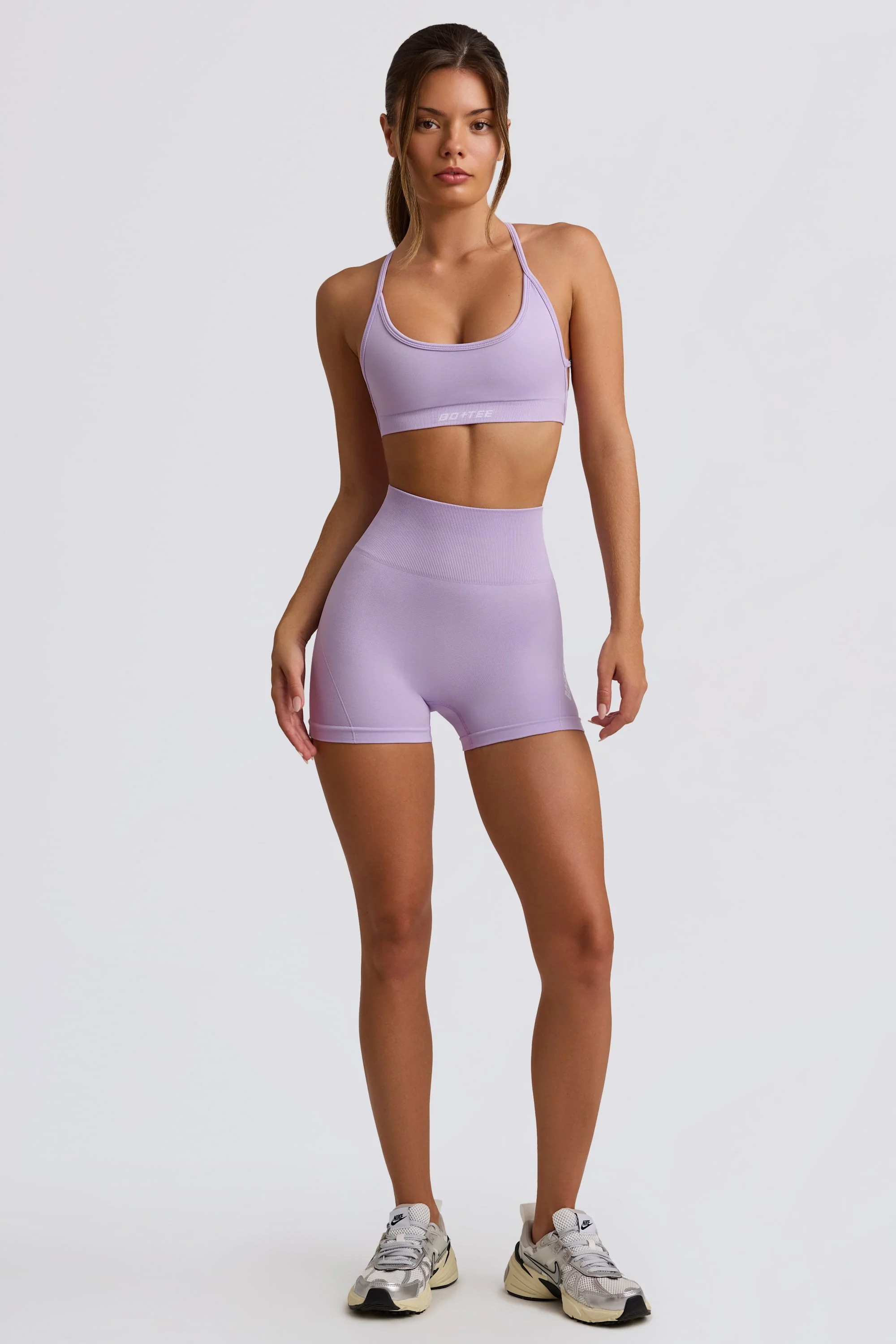 Super Sculpt Seamless Mini Shorts in Lavender - Image 6