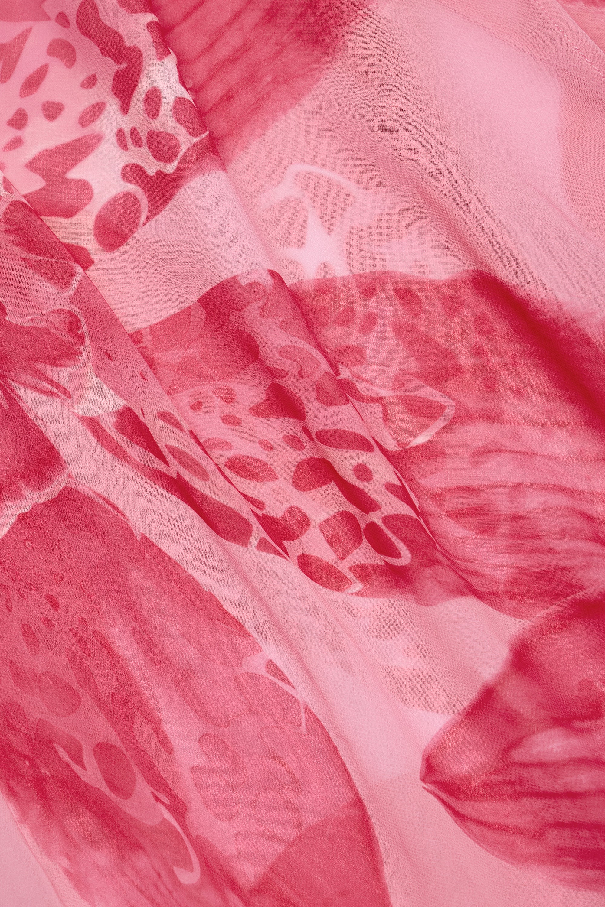 Cowl-Neck Hardware-Detail Maxi Dress in Pink Orchid Print - Image 6