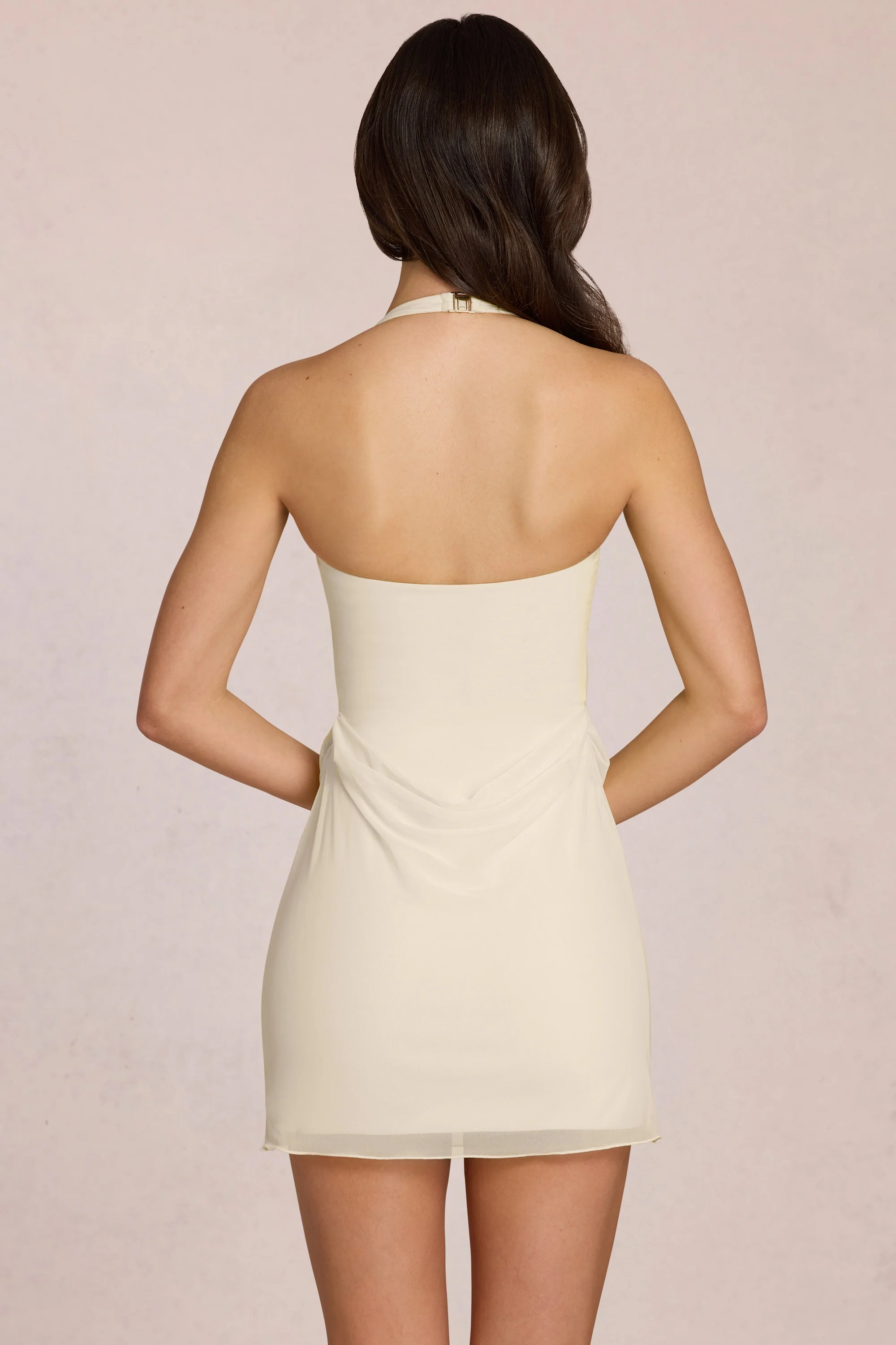 Modal Mini Dress in Ivory - Image 4