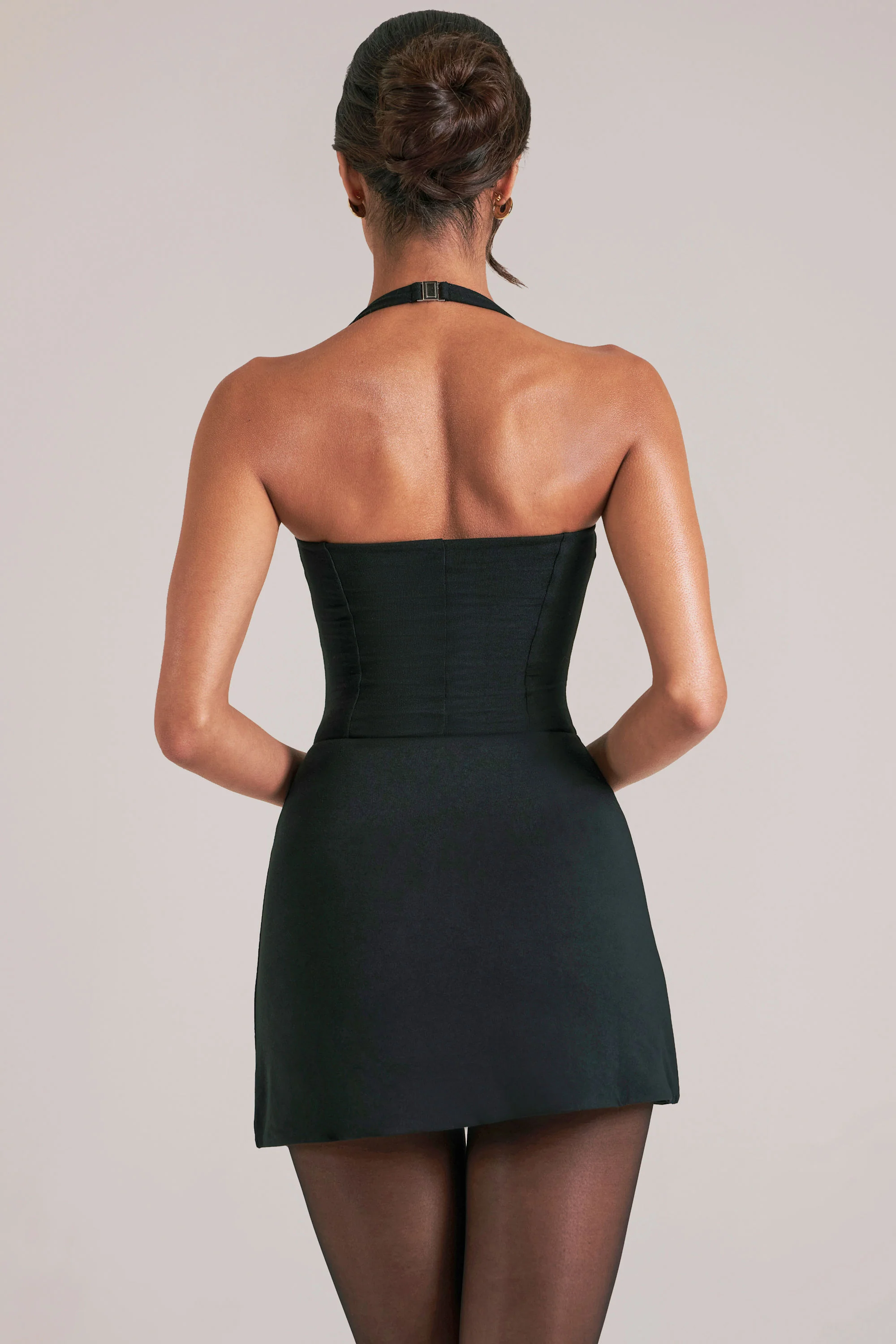 Longline Halterneck Top  in Black - Image 2