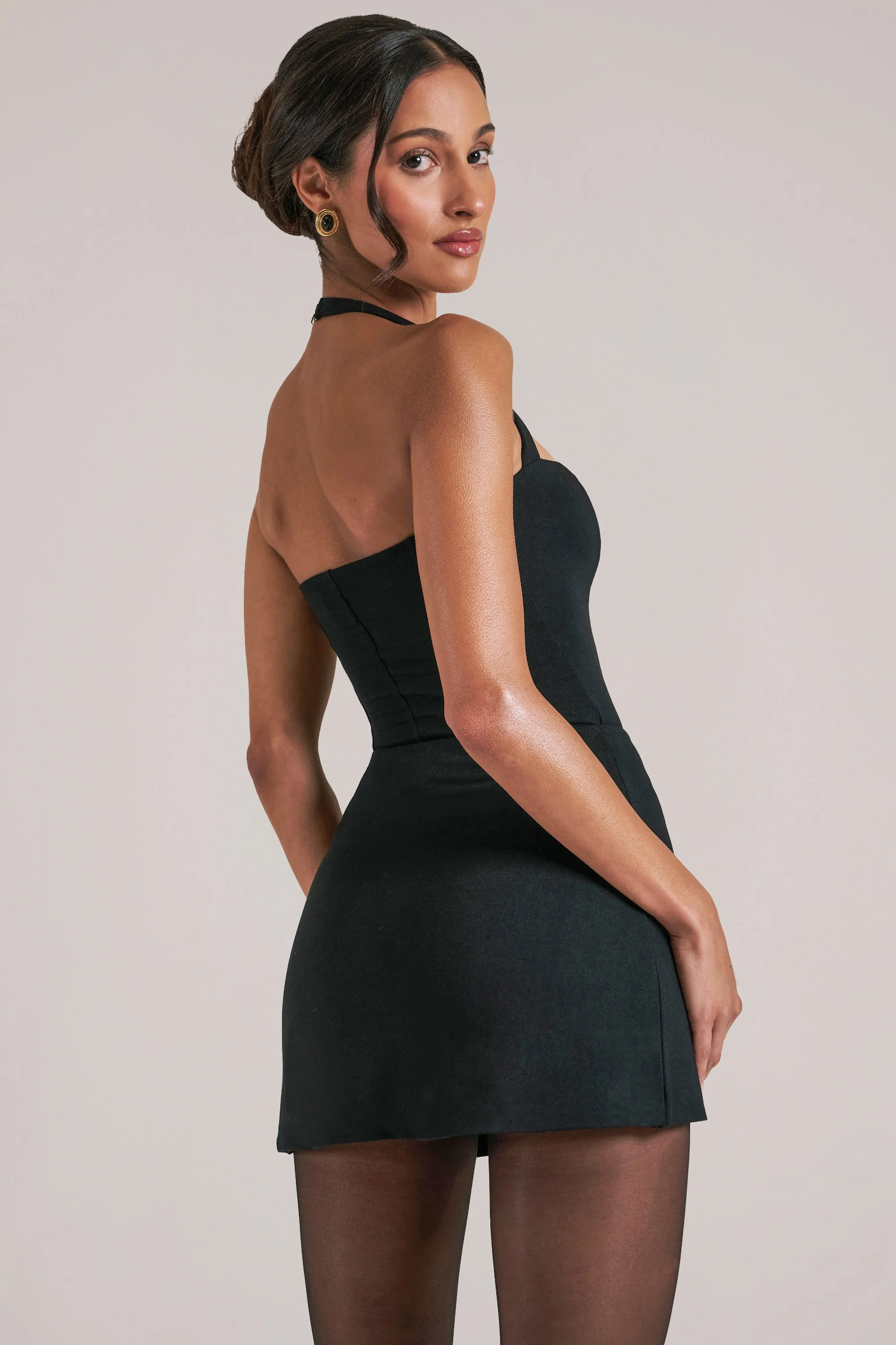 Longline Halterneck Top  in Black - Image 8