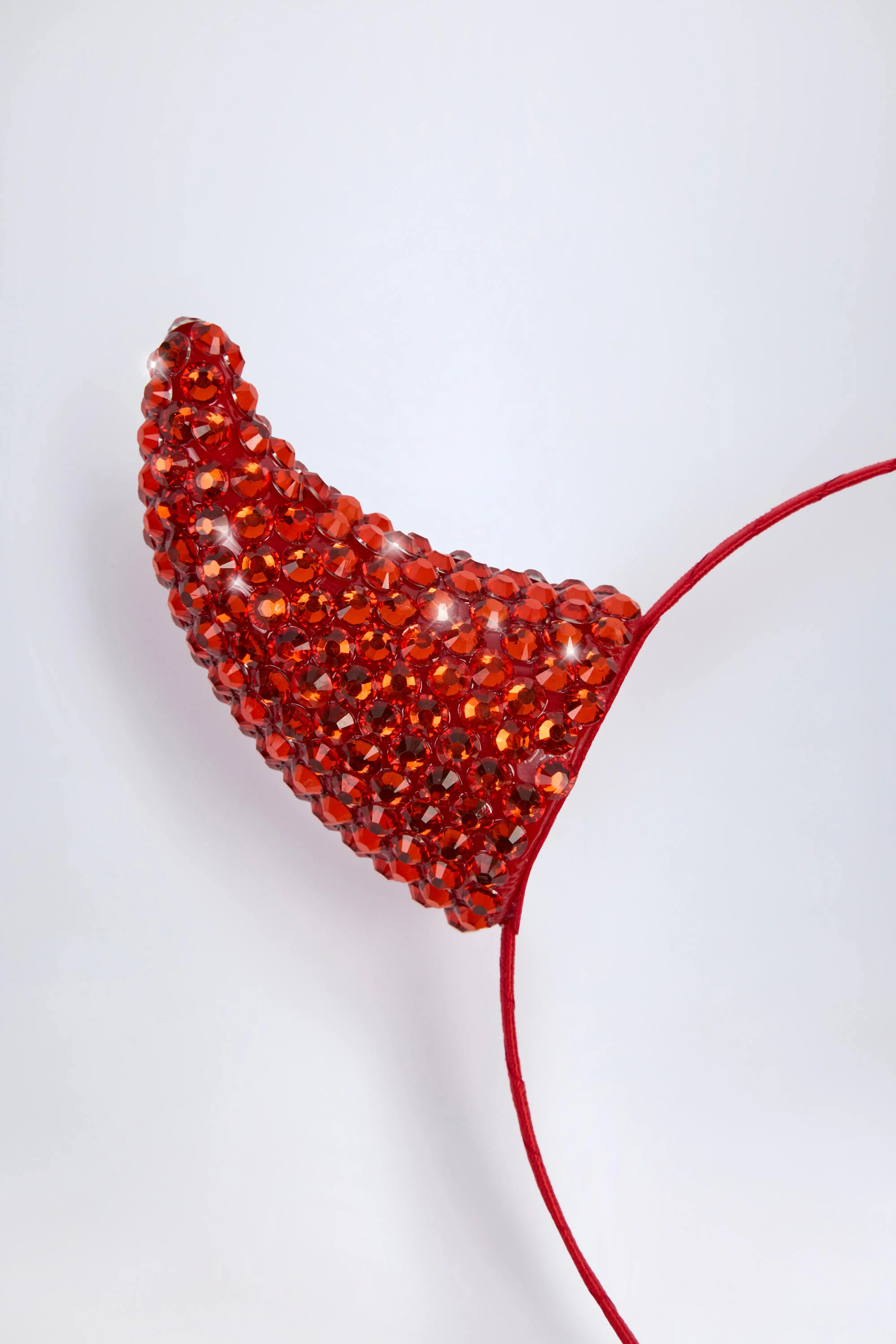 Devil Horns Headband in Fire Red - Image 4