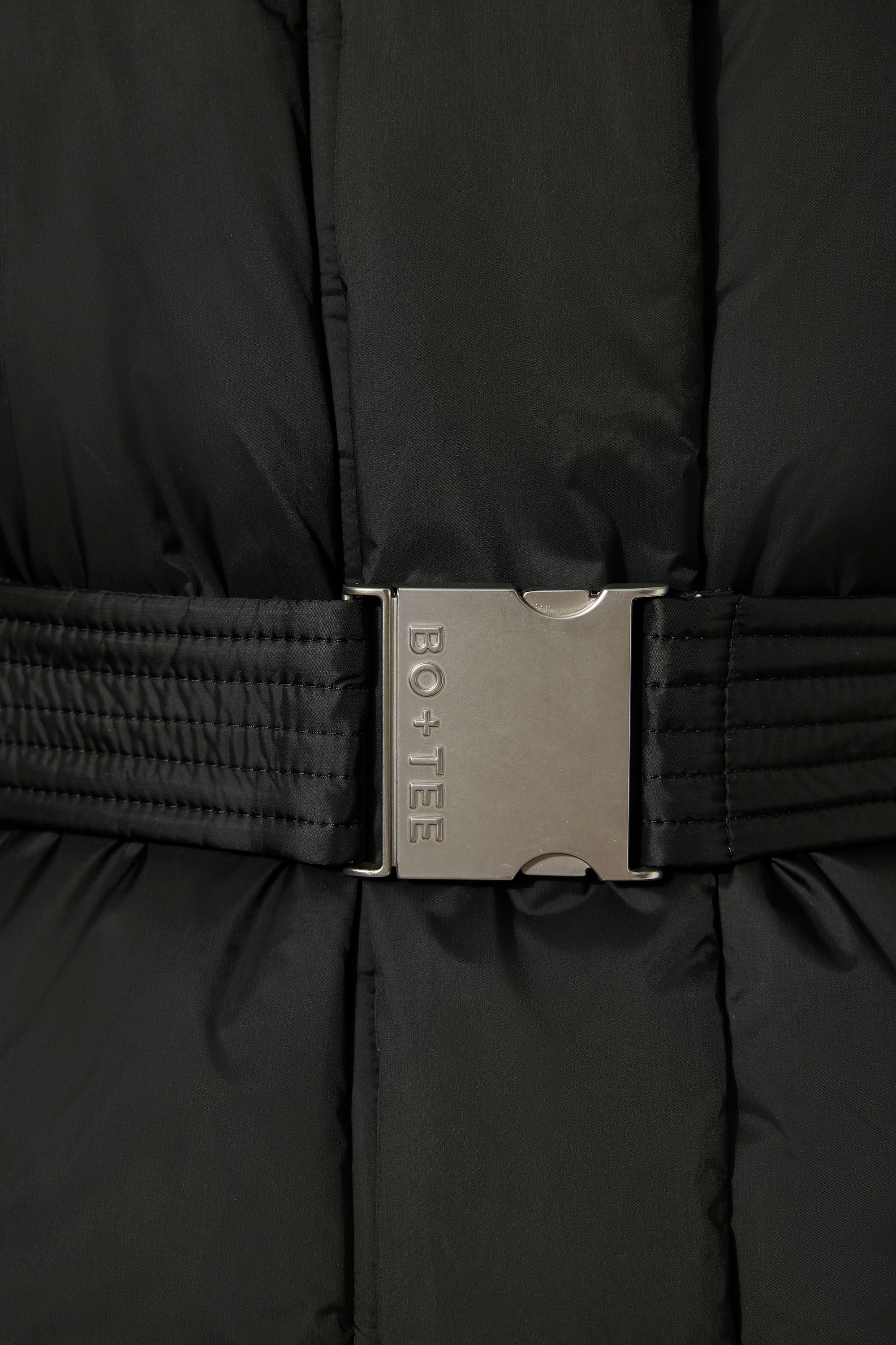 Waterproof Belted Oversized Ski Jacket in Black - Image 5