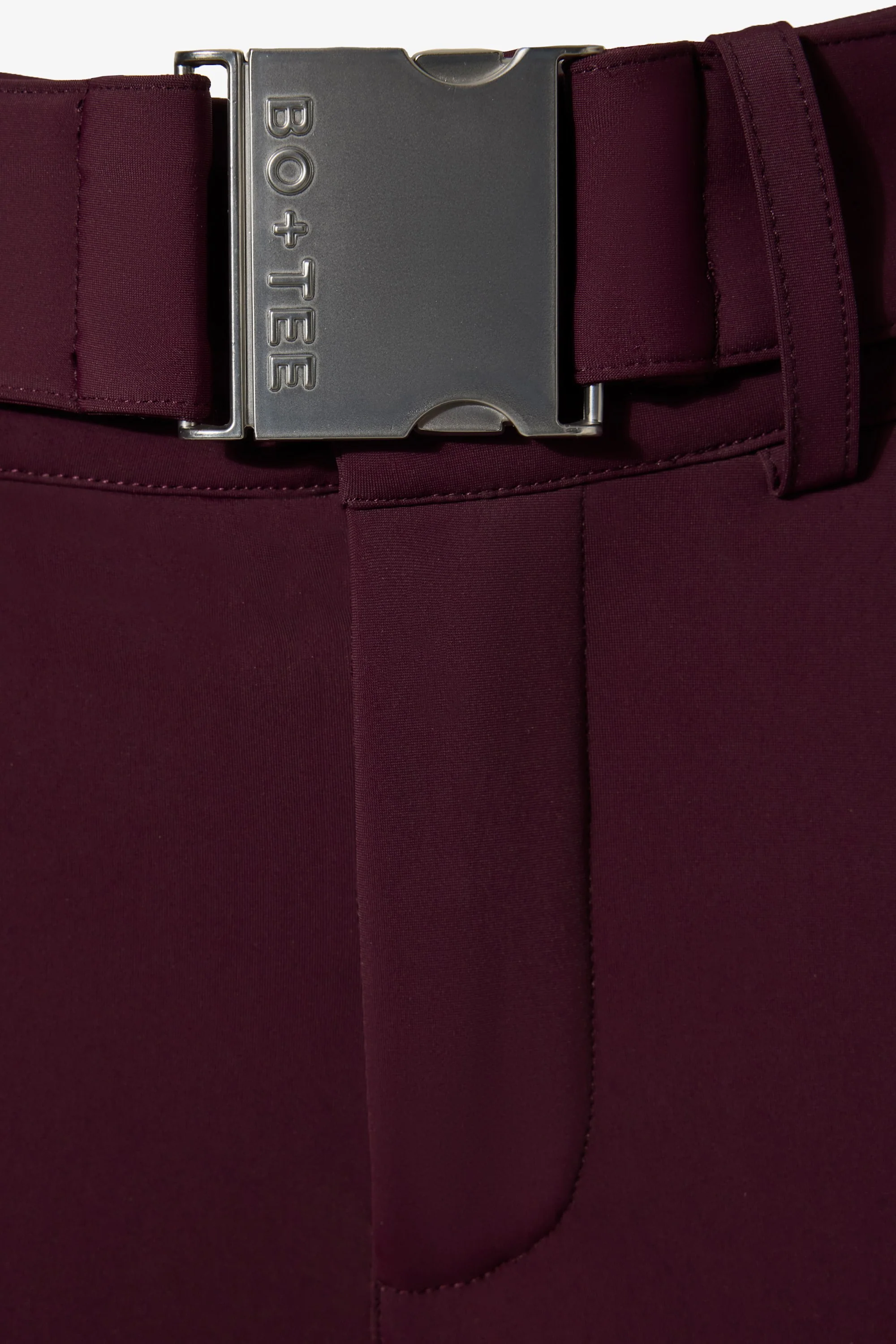 Waterproof Belted Ski Salopettes in Burgundy - Image 5