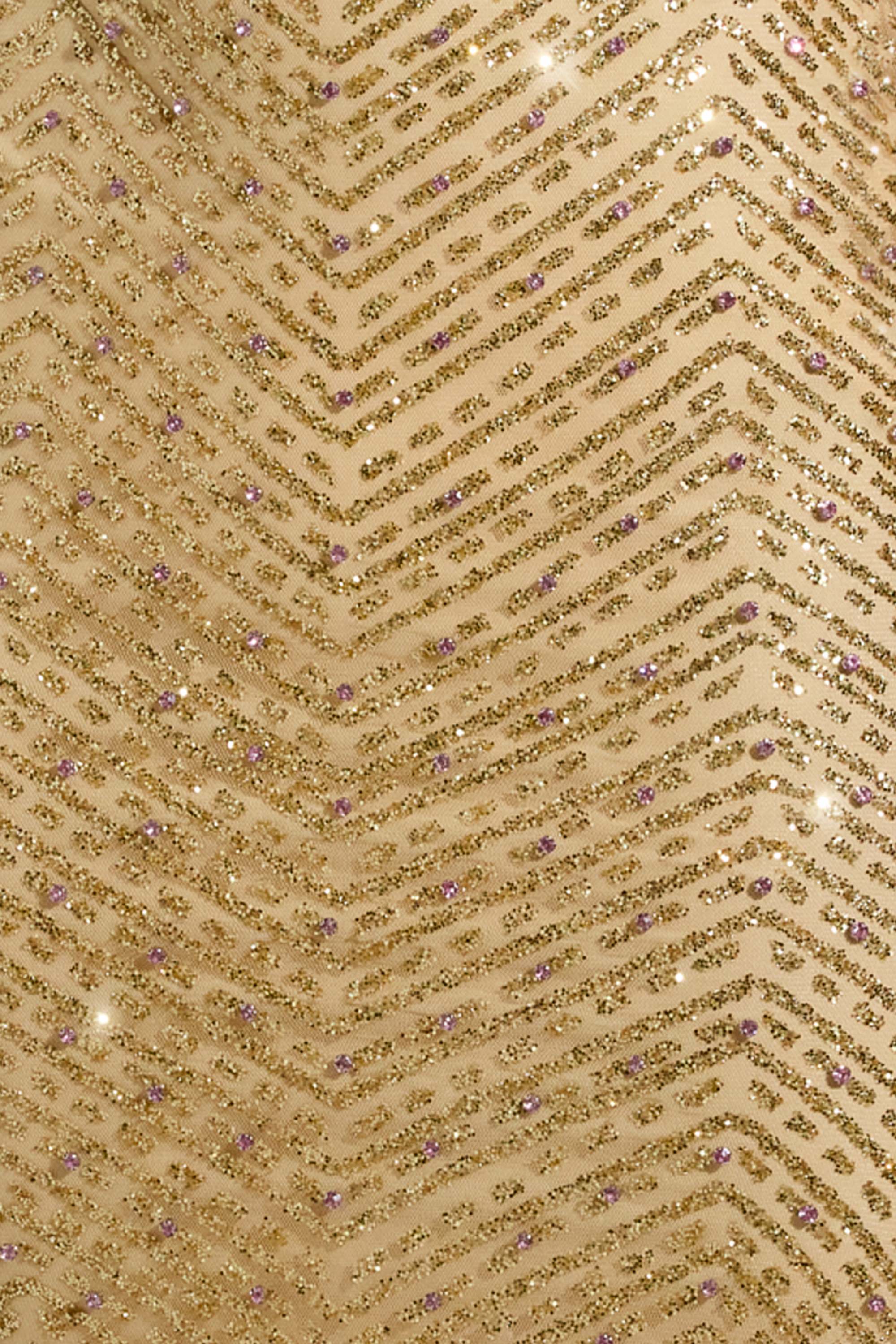 Embellished Scoop-Neck Thigh-Split Maxi Dress in Gold - Image 7