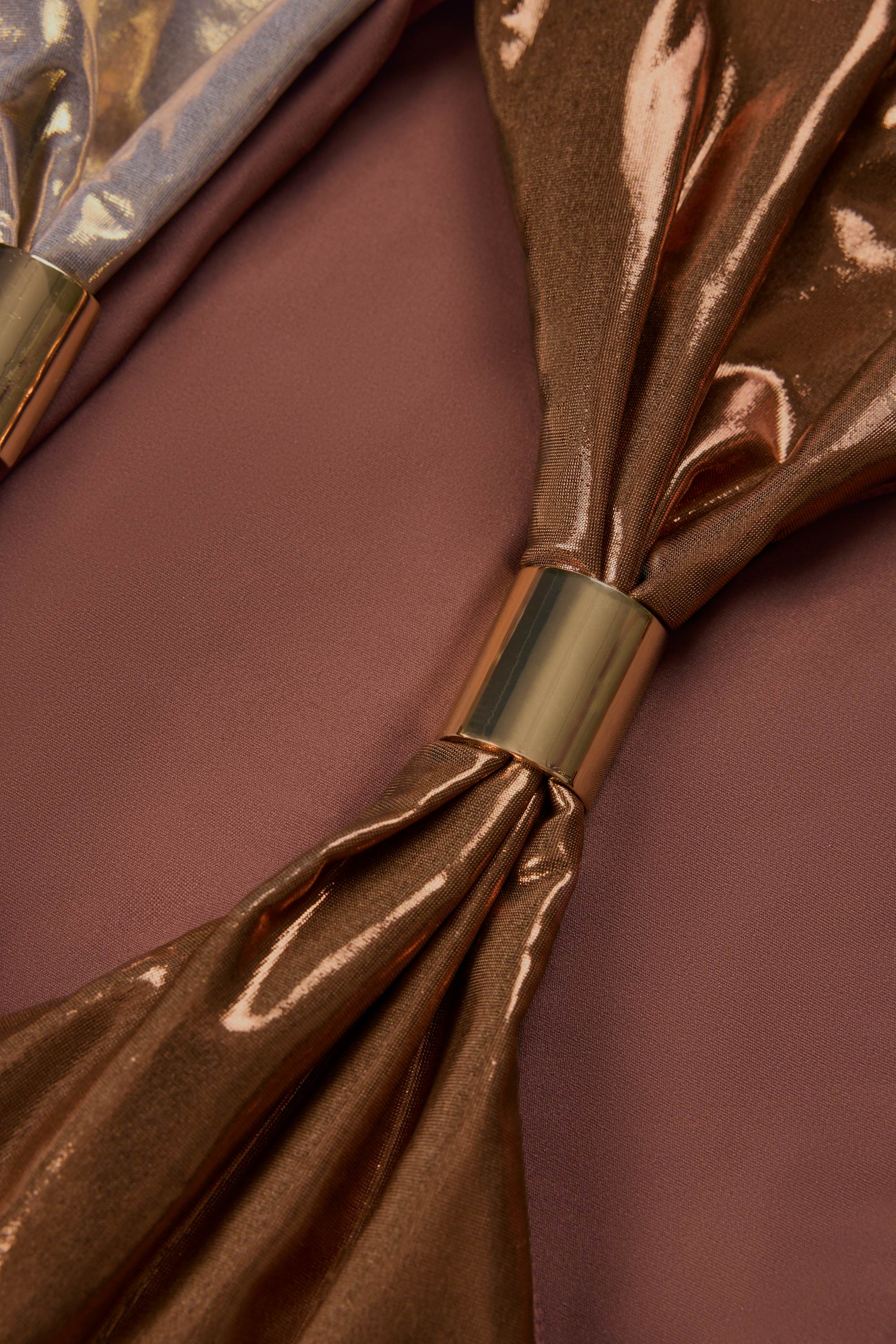 Panelled Cut-out Swimsuit in Bronze Gold - Image 6