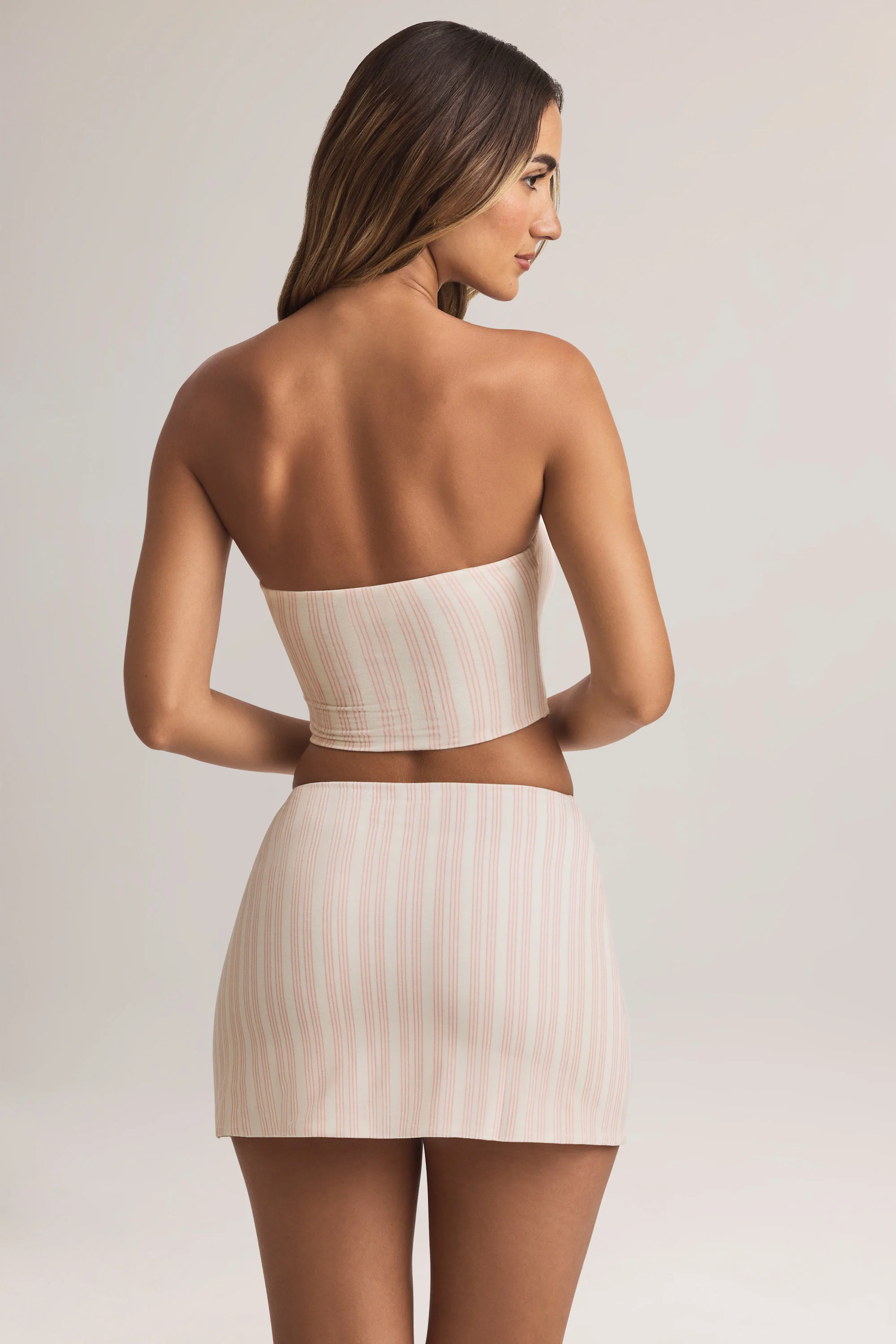 Modal Mid-Rise A-Line Mini Skirt in Stripe Print - Image 3