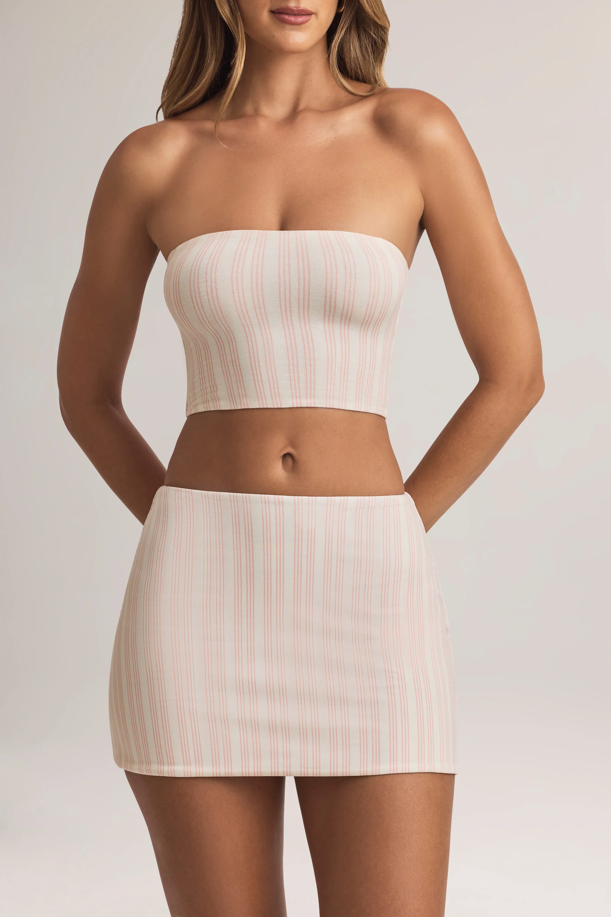 Modal Mid-Rise A-Line Mini Skirt in Stripe Print - Image 4